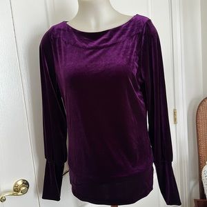Ralph Lauren Purple Velvet Top
